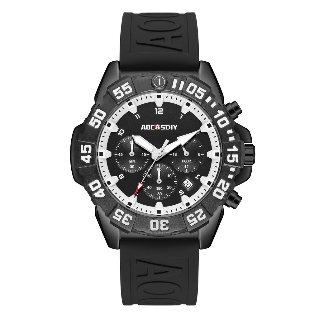 Mens Digital Analog Sport Watch with Silicone Band