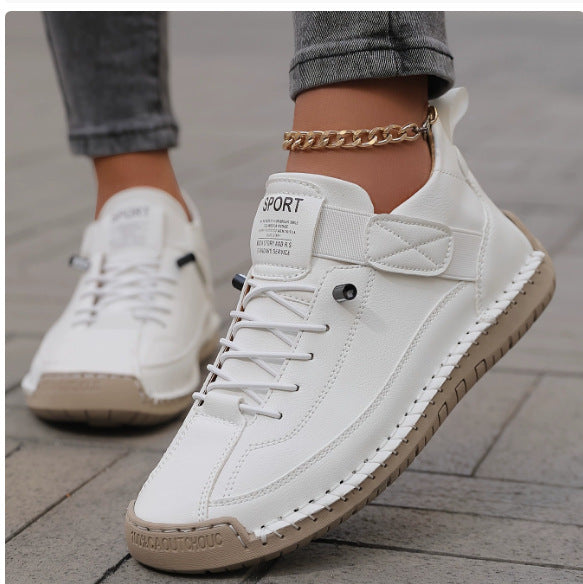 Handgenähte Damen-Freizeitschuhe flach