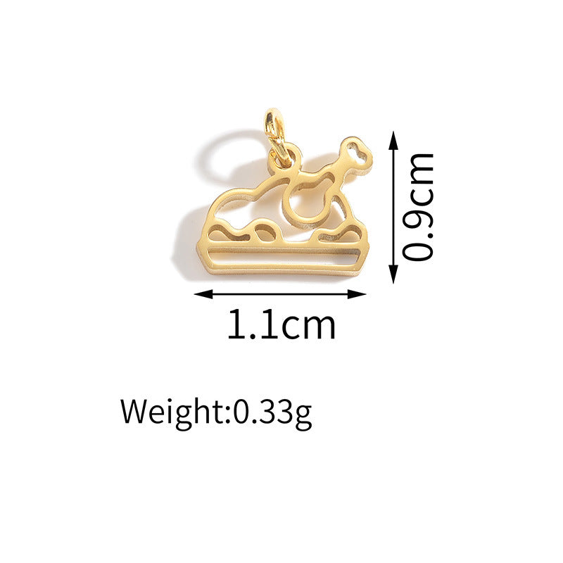 Electroplated Gold Bracelet with Pendant