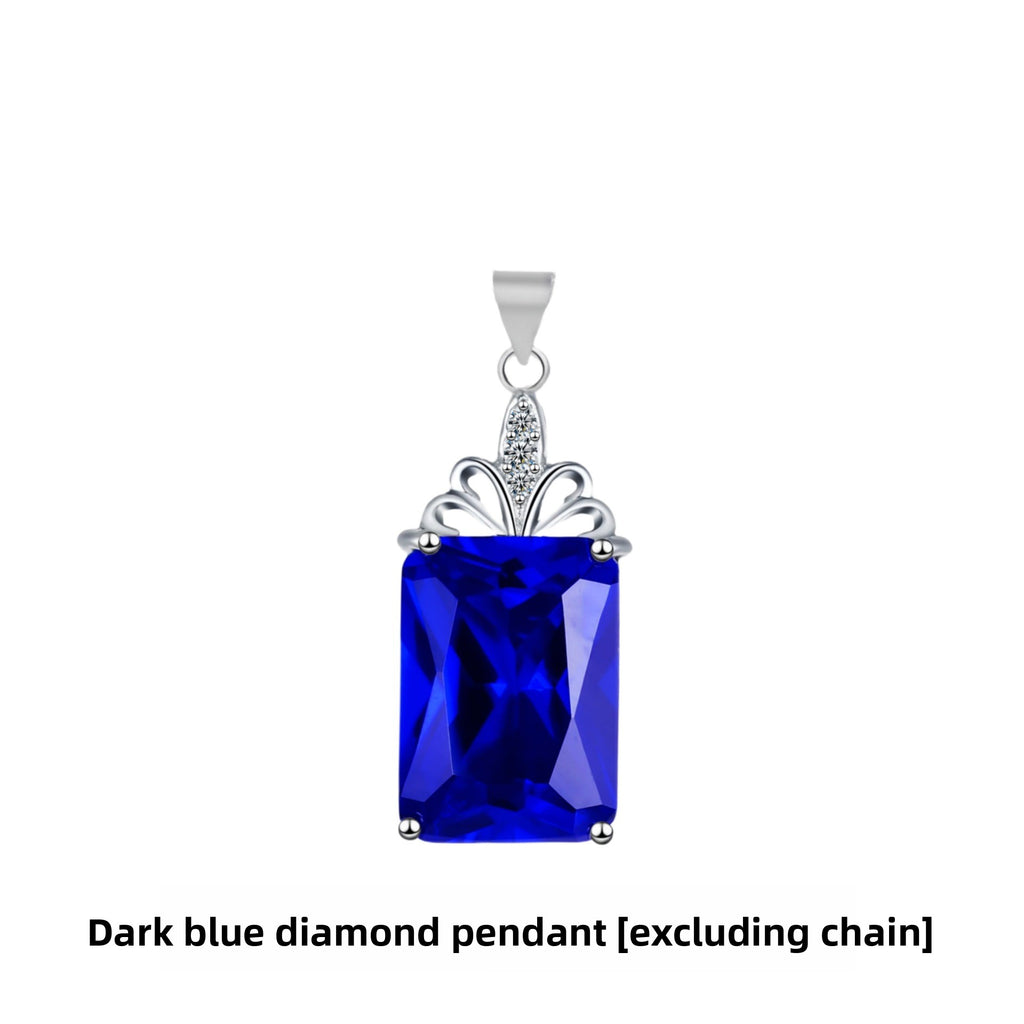 Geometric Gemstone Pendant with 18K Gold Plating
