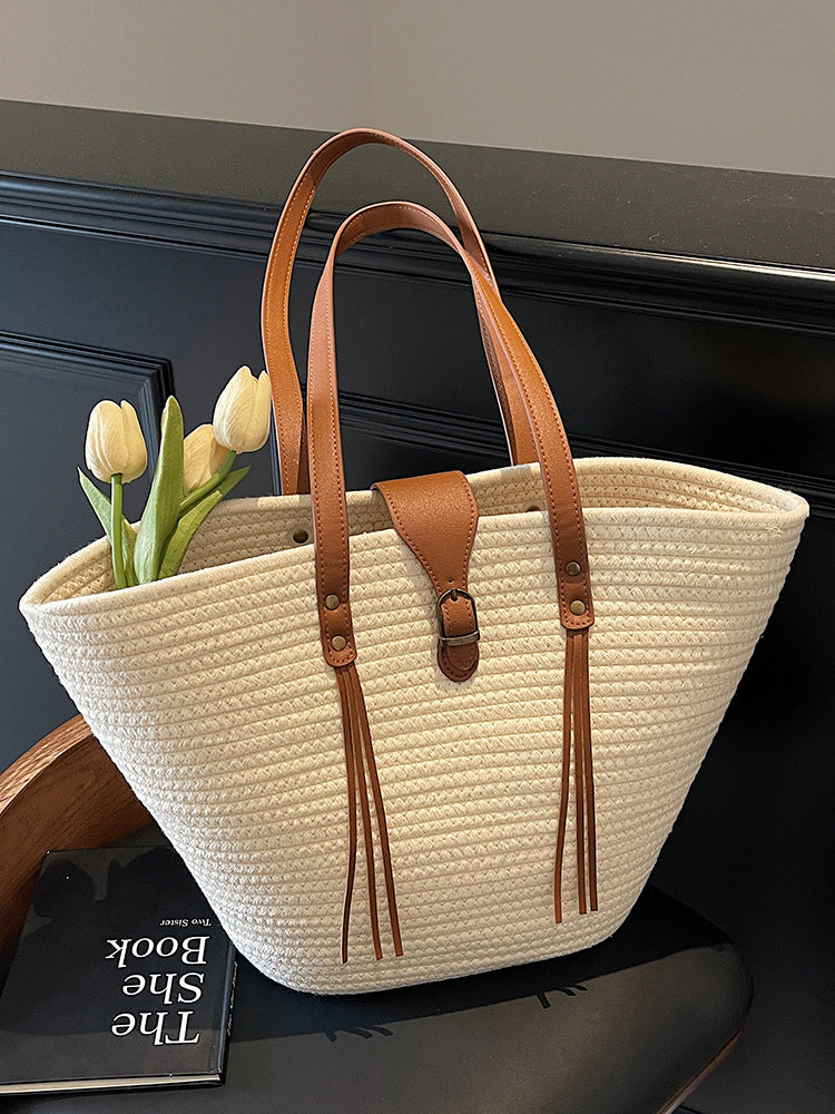 Casual Woven Tote Bag for Women