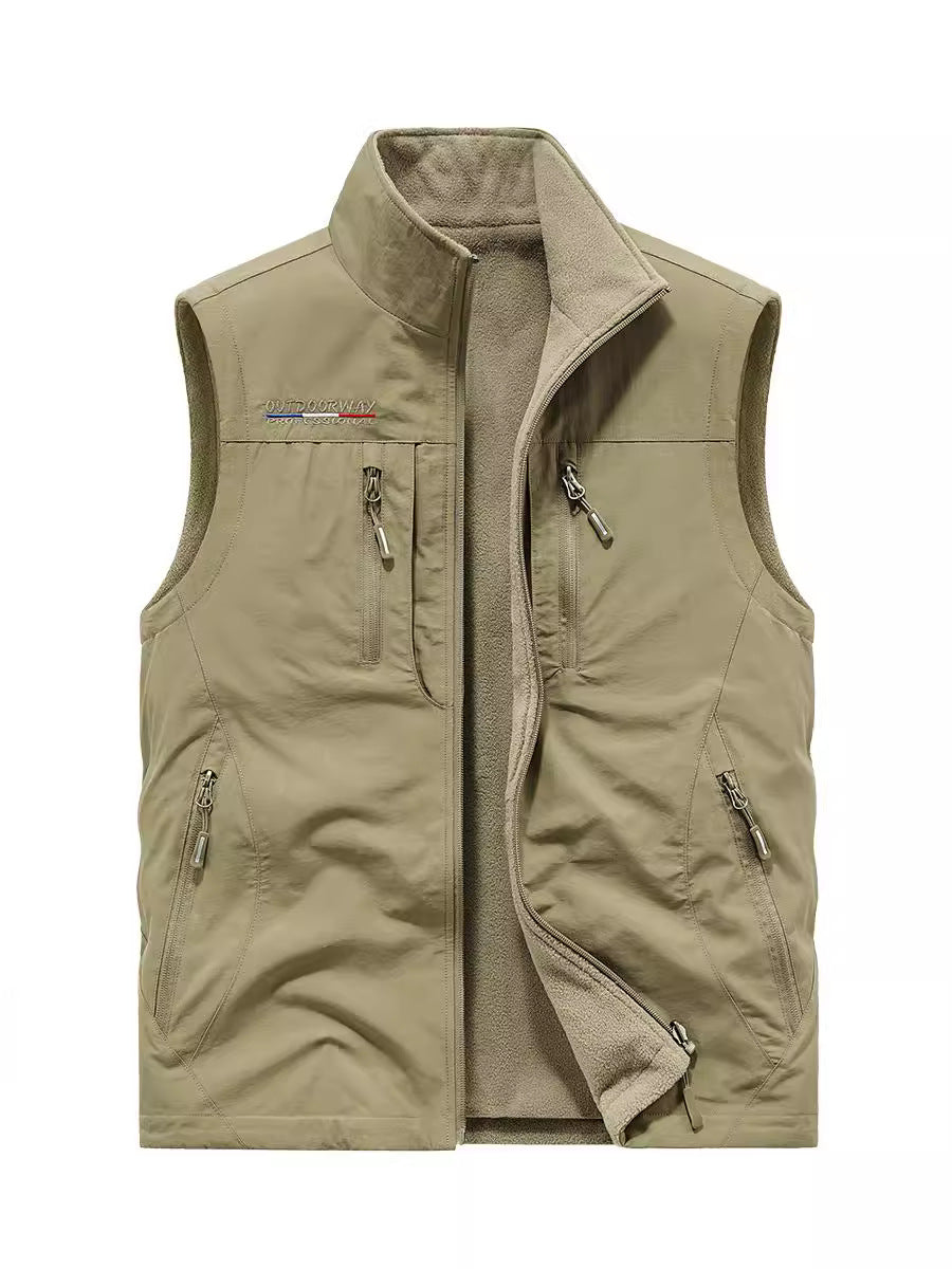 Mens Quick-Drying Multi-Pocket Outdoor Vest