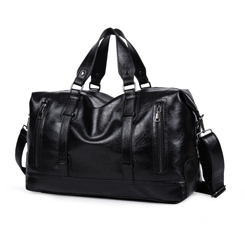 Mens PU Leather Travel Shoulder Bag