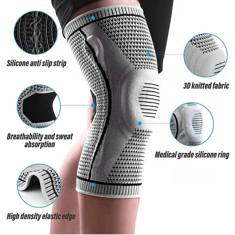 Genouillères antidérapantes en silicone pour la protection sportive