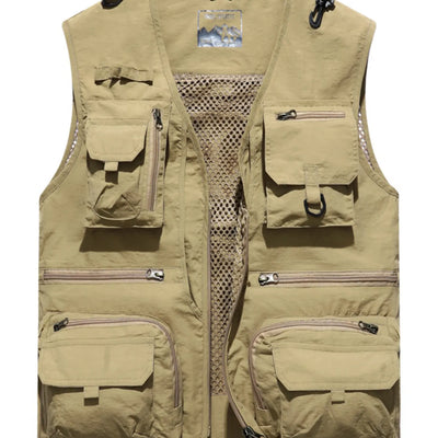 Men's Plus Size Outdoor Workwear Multi-Pocket Quick-Dry Mesh Vest