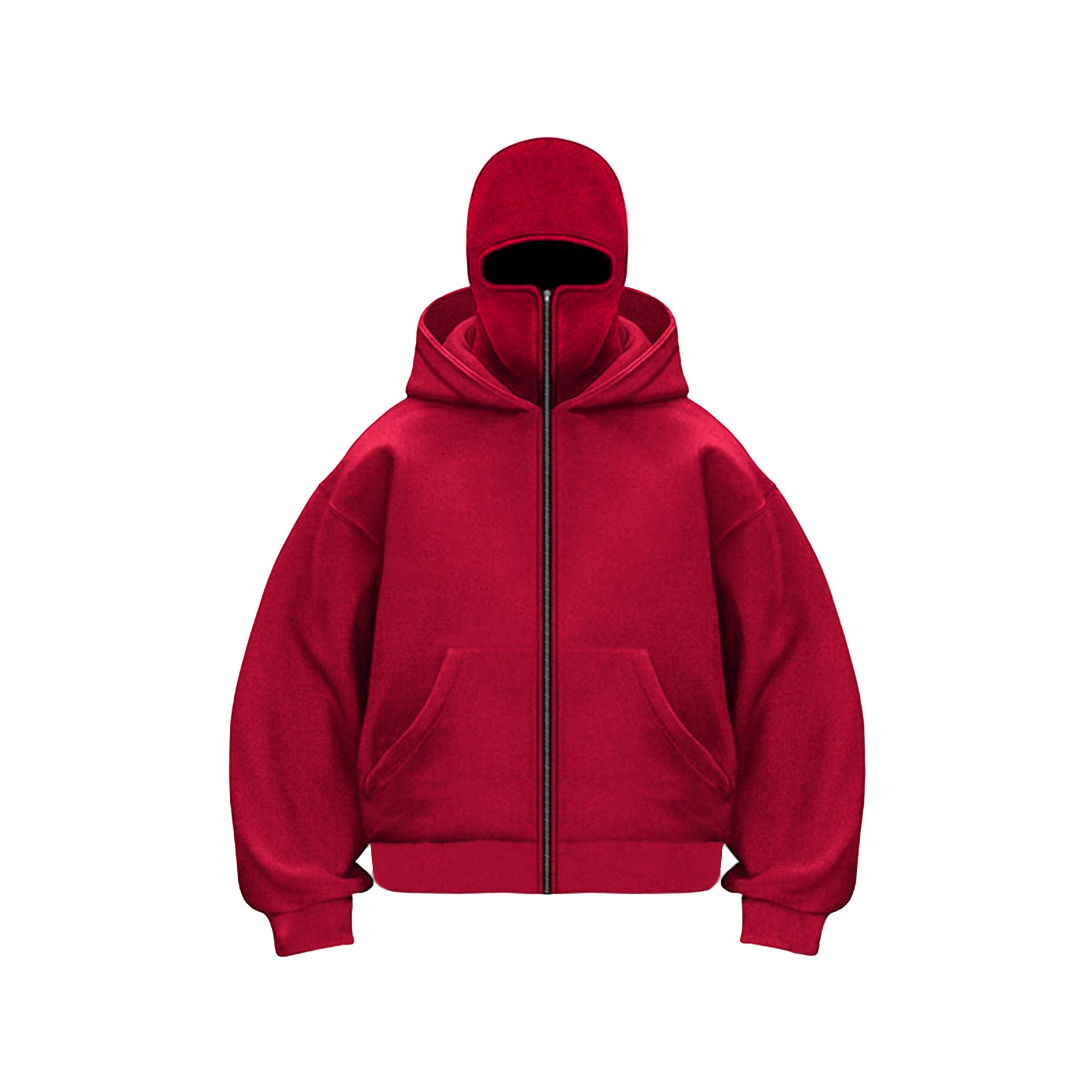 Mens Color Block Hooded Zip Sweatshirt