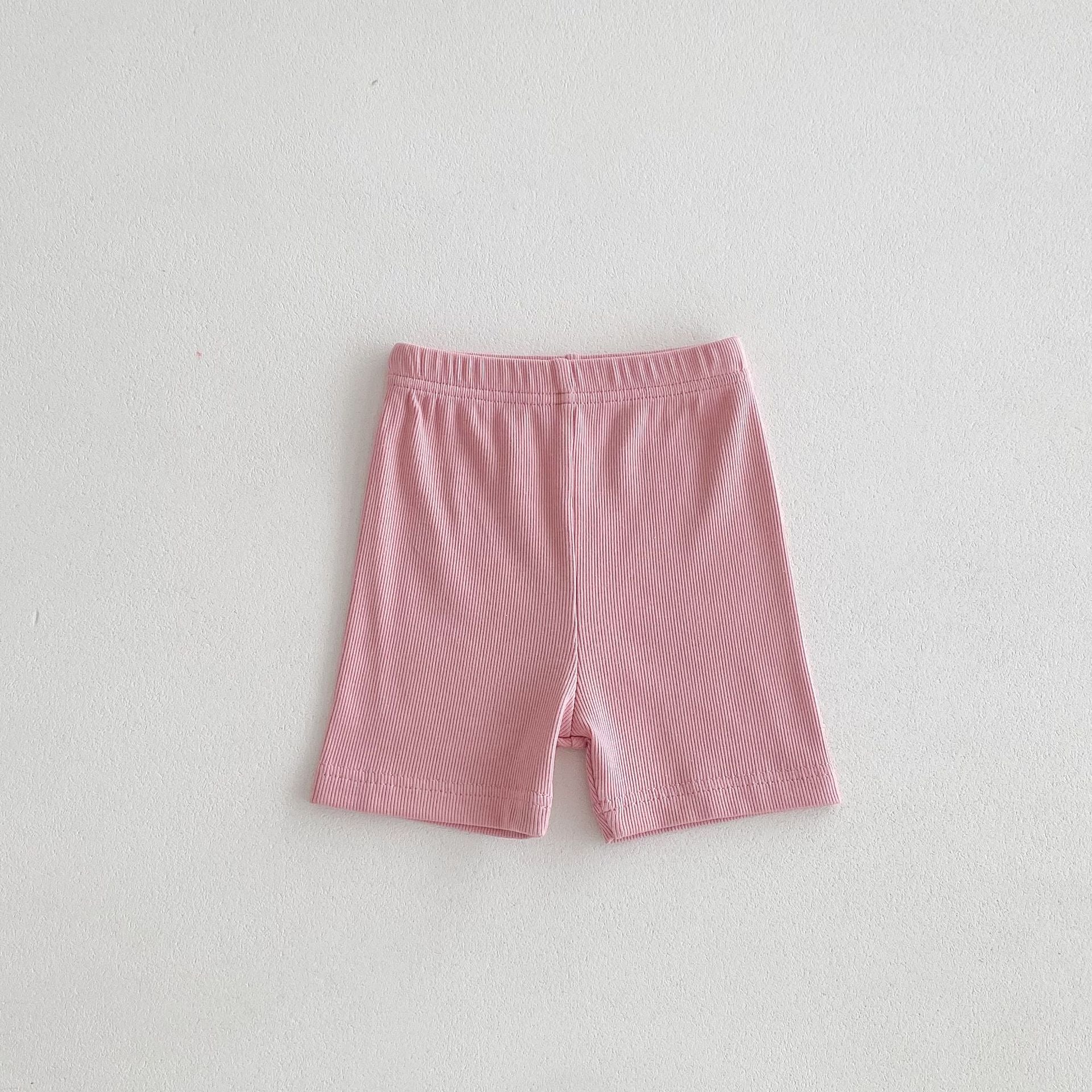 Childrens Striped Elastic Leggings Shorts