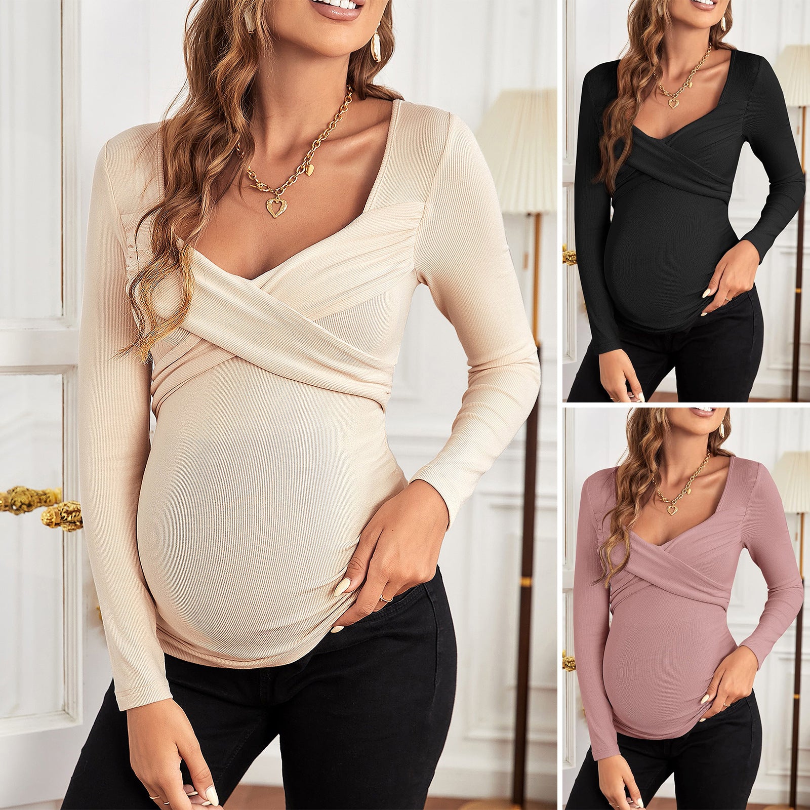 Maternity Wrap Nursing Top