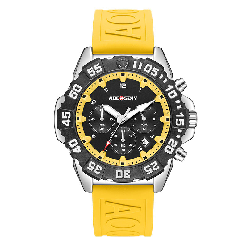 Mens Digital Analog Sport Watch with Silicone Band