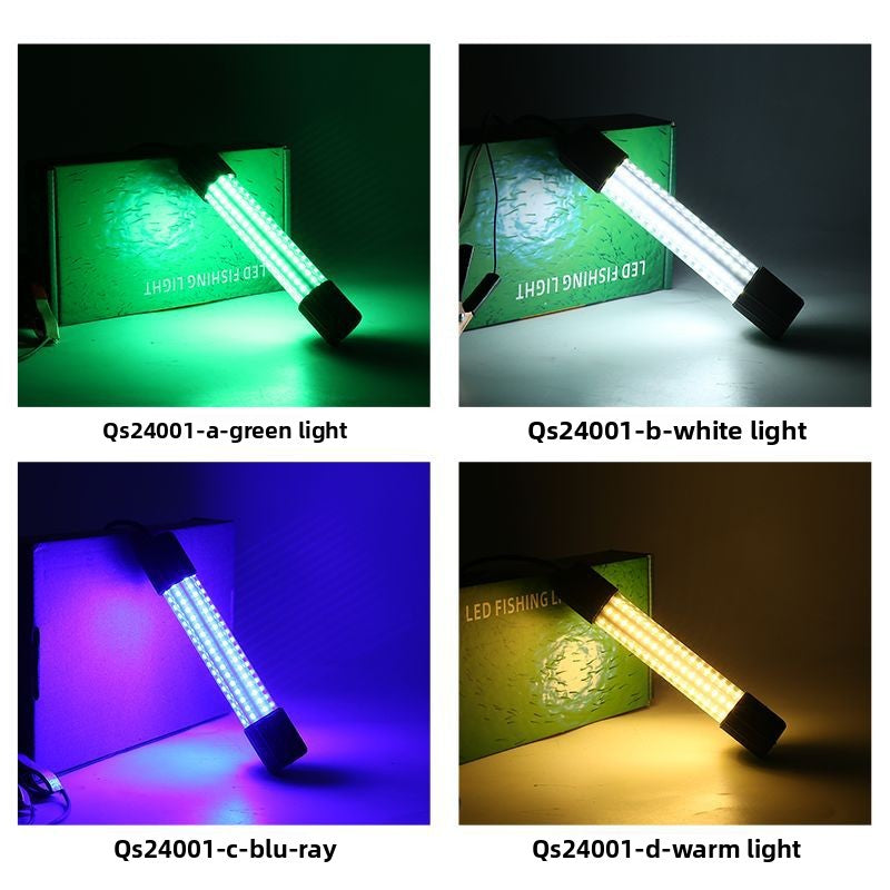Underwater LED Fishing Lamp 12V-24V Waterproof Fish Attracting Light