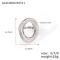 Geometric Hollow Titanium Steel Gold Plated Ring