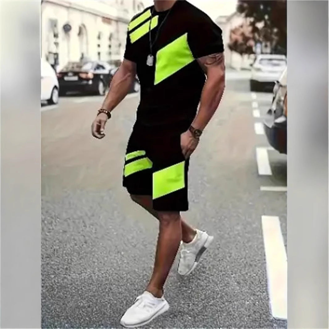 Herren Sportswear Set 2-teilig – Grafik-Top & Shorts THE KING | Men's 2-Piece Graphic Sportswear Set THE KING