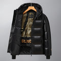 Black Gold Hooded Down Jacket for Men and Women