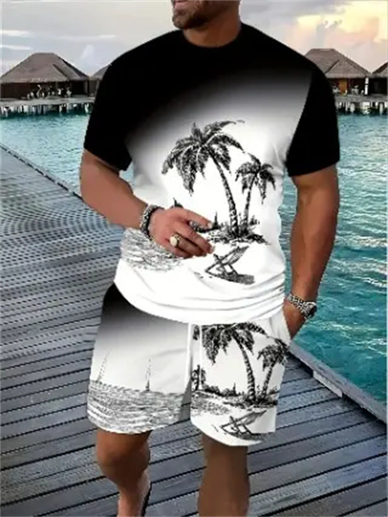 Herren Sportswear Set 2-teilig – Grafik-Top & Shorts THE KING | Men's 2-Piece Graphic Sportswear Set THE KING