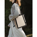 Contrasting-color large-capacity crossbody tote bag for women