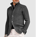Mens Casual Solid Color Knit Jacket