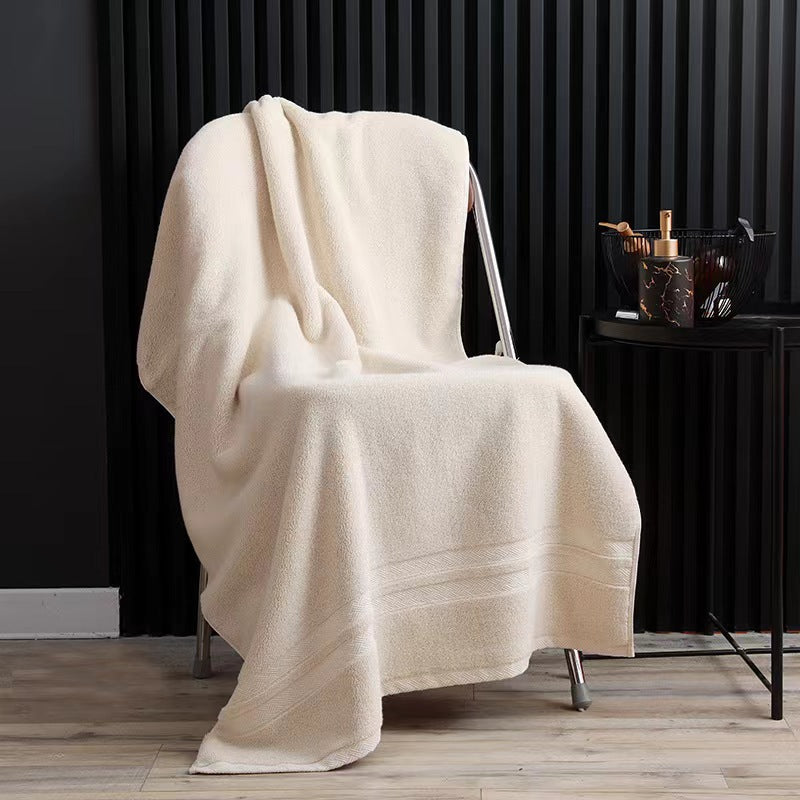 Bade- und Handtuch-Set aus reiner Baumwolle