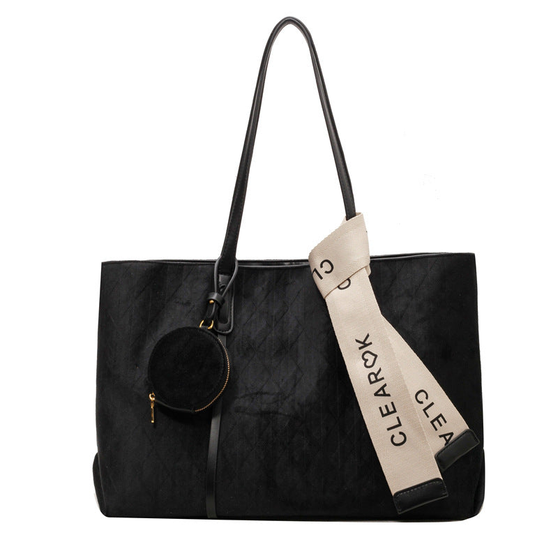 Retro Flannel Tote Bag for Women