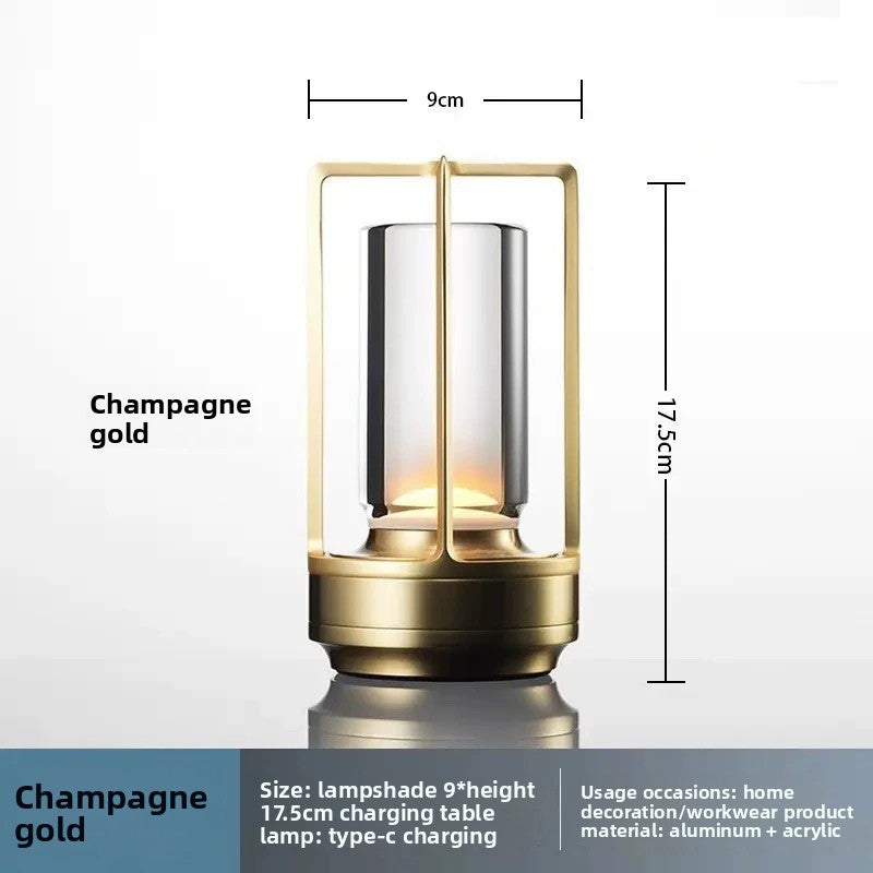 Retro All-Aluminum Touch Table Lamp