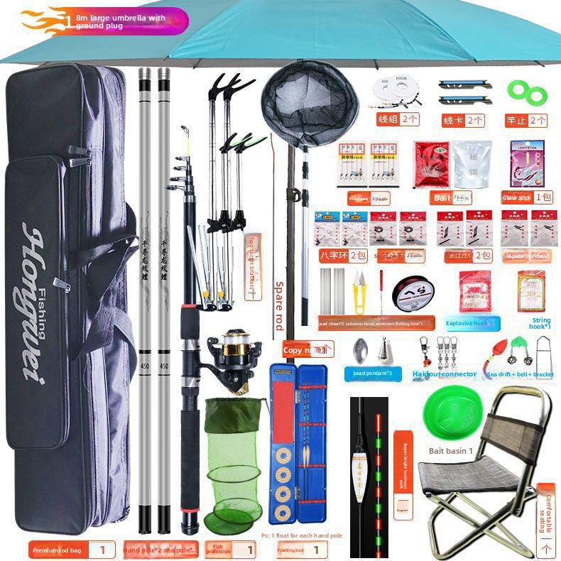 Complete Fishing Rod Set with Accessories