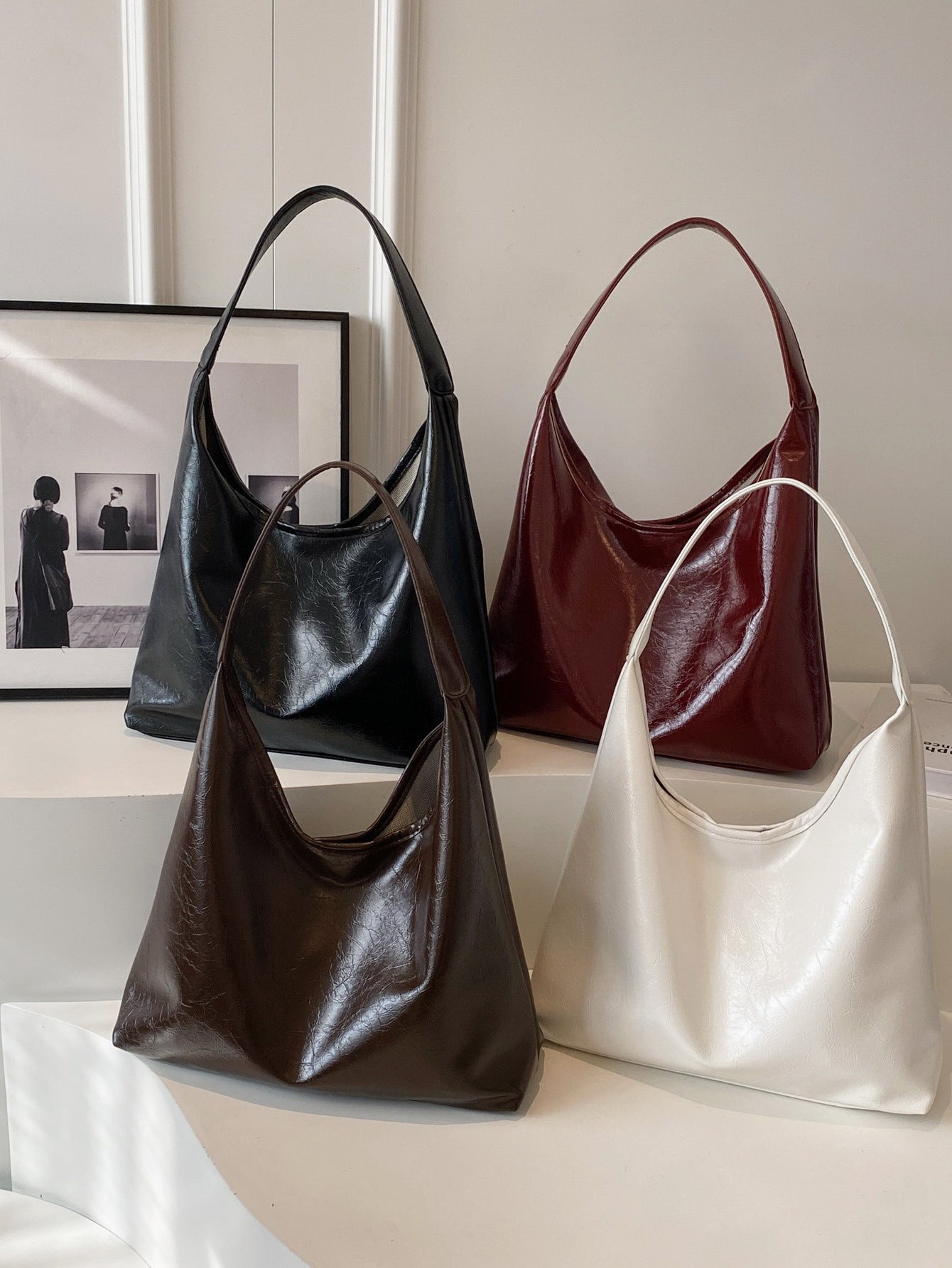 Soft Leather Retro Tote Bag for Women