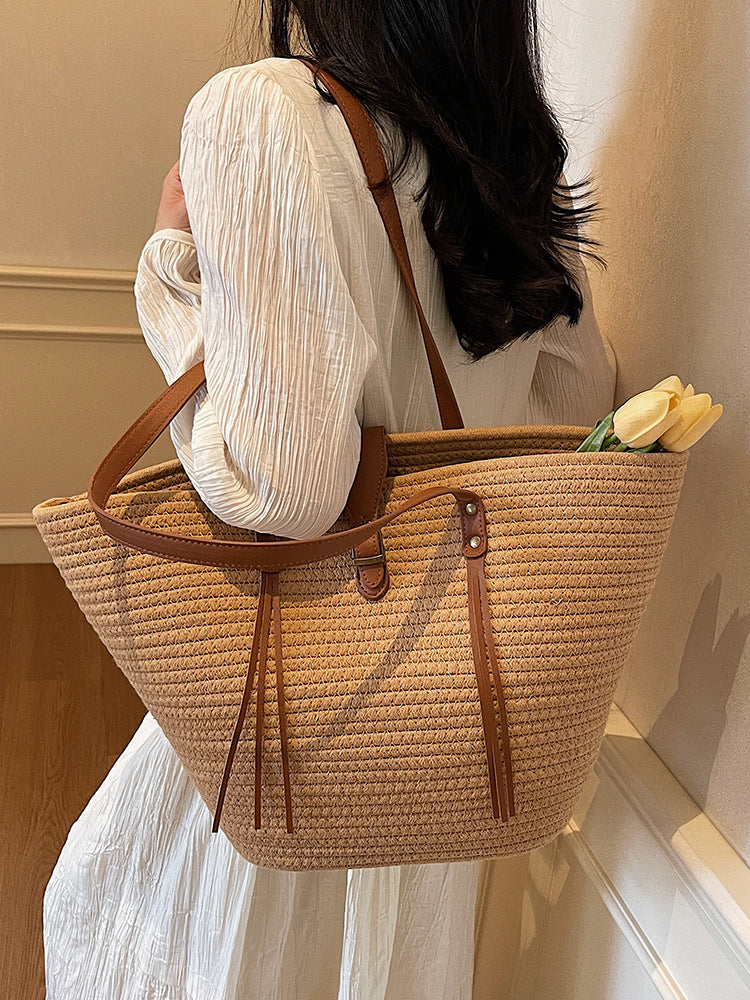 Casual Woven Tote Bag for Women