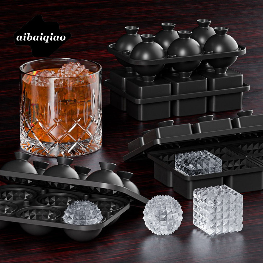 6-Cavity Whiskey Ice Ball and Cube Mold