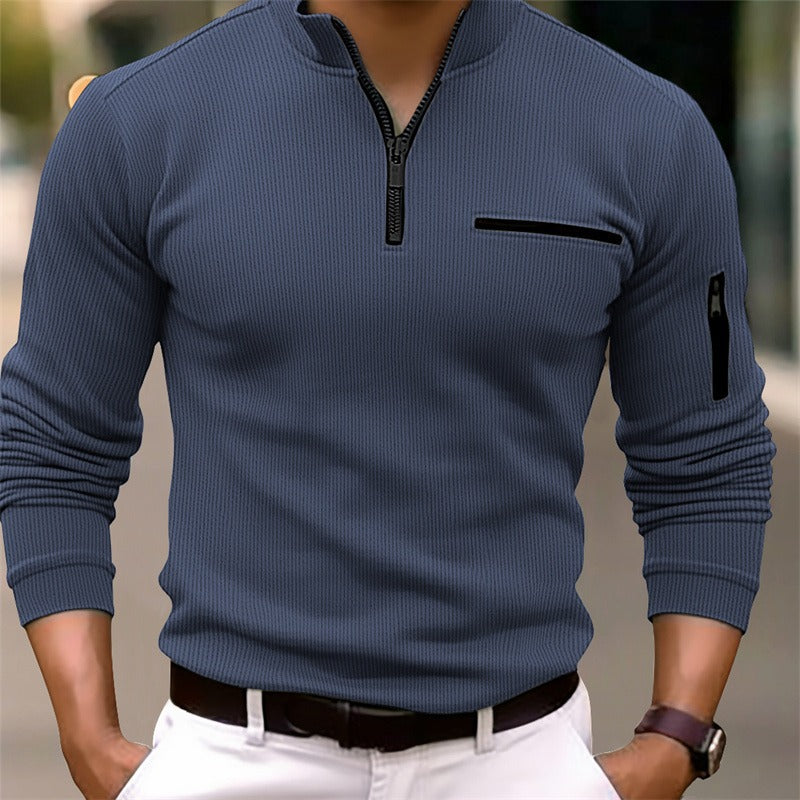 Mens Striped Short Sleeve Polo Shirt