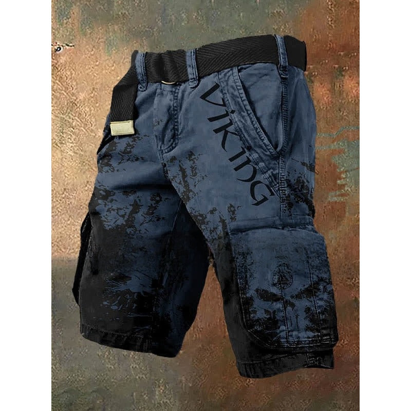 Herren 3D-Print Cargo-Shorts mit Reißverschluss Halloween-Design S–5XL | Men's 3D Print Halloween Cargo Shorts with Zipper S–5XL