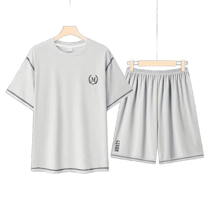 Pyjama d'été homme en modal, manches courtes, tenue d'intérieur