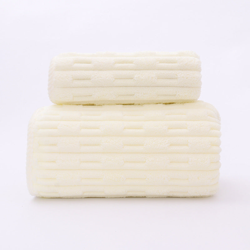 Coral Velvet Bath and Face Towel