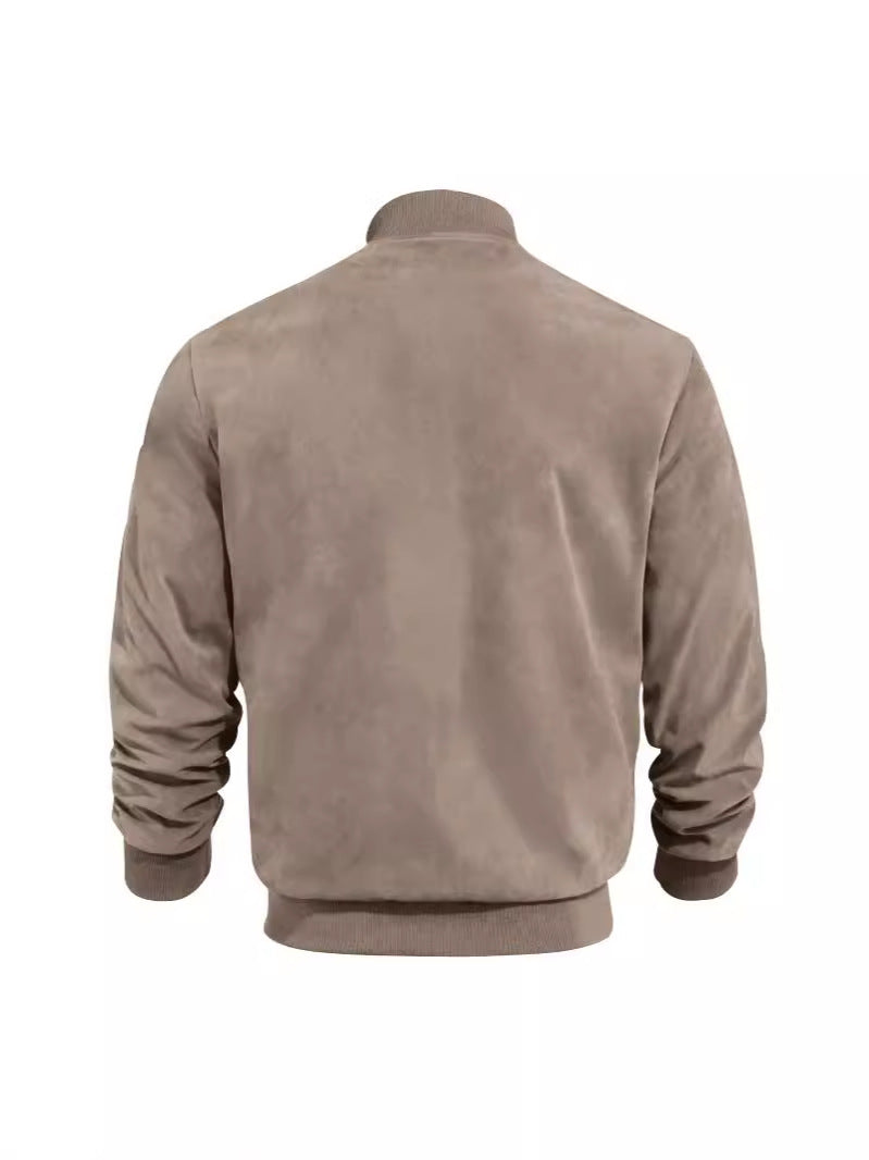 Blouson bombardier en daim pour homme