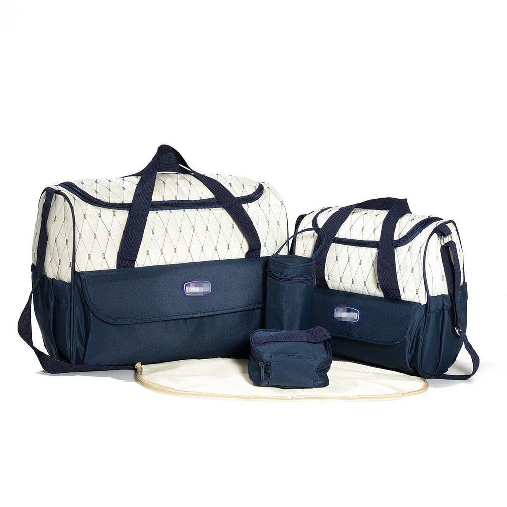 Quilted Plaid Mommy Bag with Diaper Storage