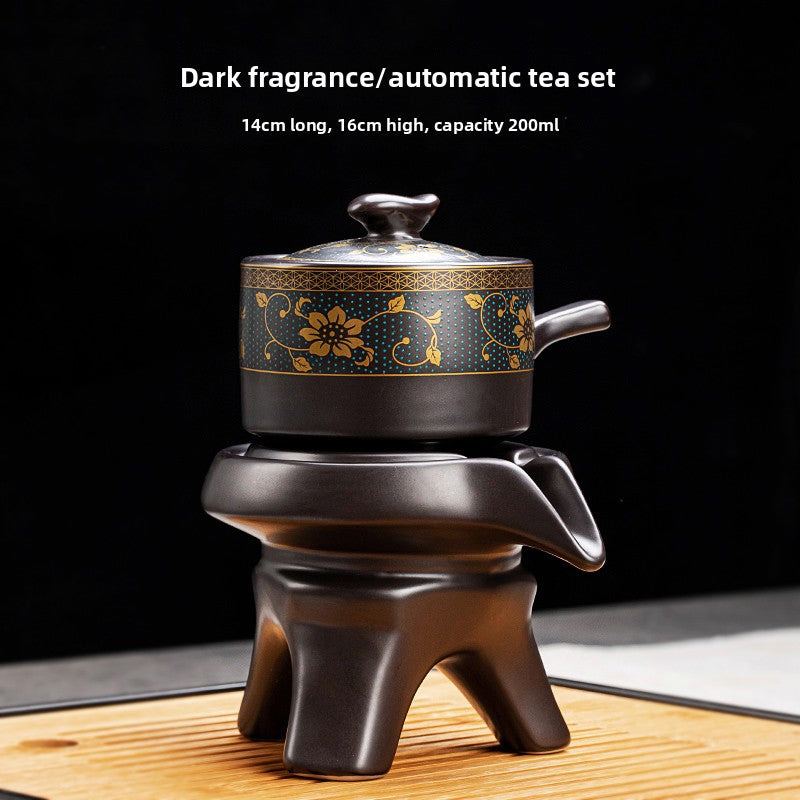 Automatic Graphite Tea Set with Rotating Brewing Teapot